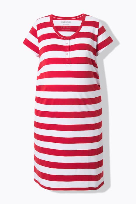 Jerseykleid, Raffung, Halbarm, Baumwolle