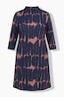 Punto-Kleid, A-Linie, Stehkragen, 3/4-Arm