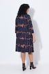 Punto-Kleid, A-Linie, Stehkragen, 3/4-Arm