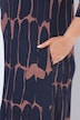 Punto-Kleid, A-Linie, Stehkragen, 3/4-Arm