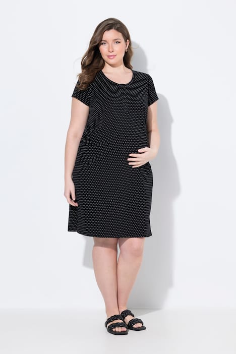 Mama-Jerseykleid, Raffung, Halbarm,