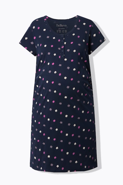 Mama-Jerseykleid, Raffung, Halbarm,