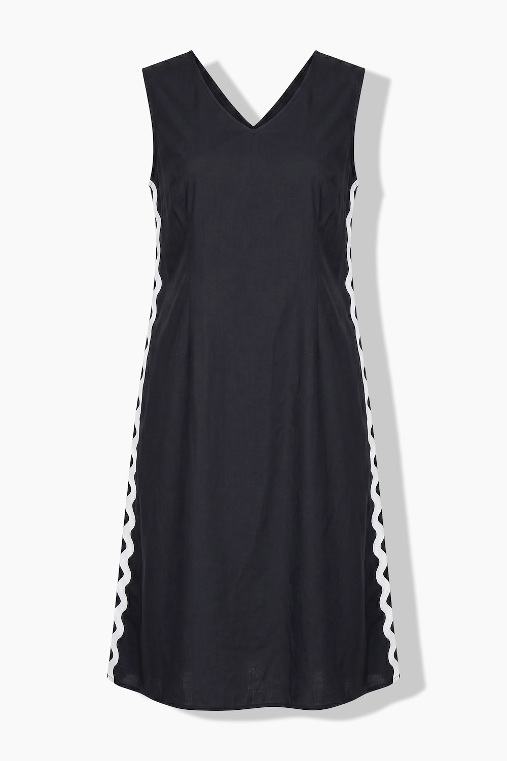 Maxikleid, A-Linie, seitliches Wellenband, Seitenschlitze, Angel of Style x MIAMODA