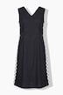 Maxikleid, A-Linie, seitliches Wellenband, Seitenschlitze
