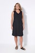 Maxikleid, A-Linie, seitliches Wellenband, Seitenschlitze