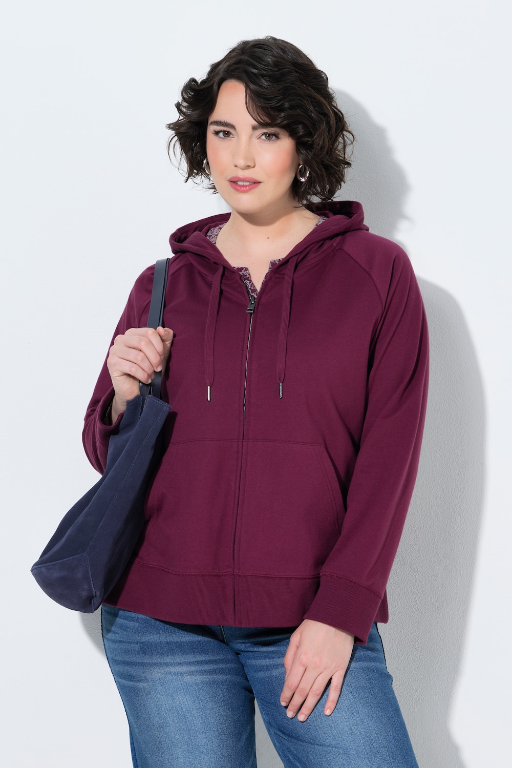 Sweatjacke, Kapuze, Kängurutasche, Langarm