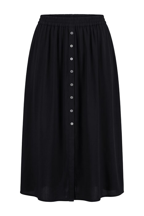 Maxi skirt, decorative button placket and slit