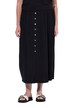 Maxi skirt, decorative button placket and slit