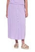 Maxi skirt, decorative button placket and slit
