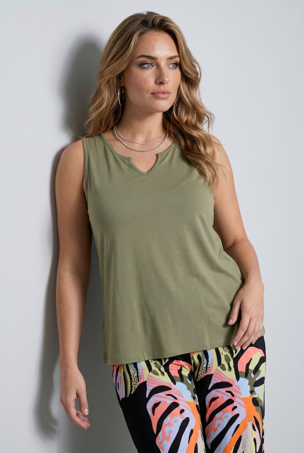 Tops, 2er-Pack, schmale Passform, Tunika-Ausschnitt, Angel of Style x MIAMODA