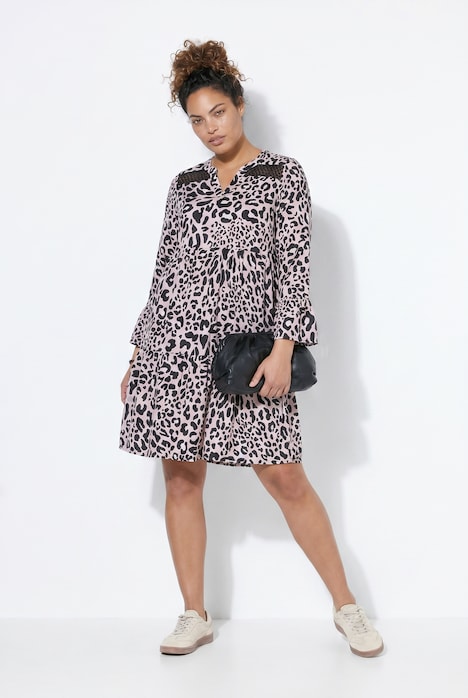 Empire-Kleid, Leo, Lochstickerei-Einsätze, Volants