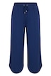 Jersey trousers, wide fit, side slits