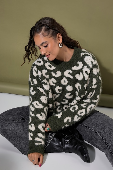 Pullover, Oversize Shape, Jacquard-Leo