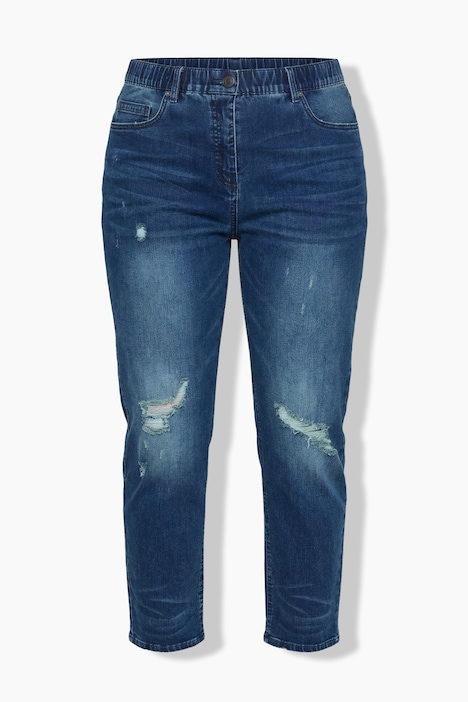 Mom-Jeans, weit, Destroy-Effekte, Stretch, Komfortbund
