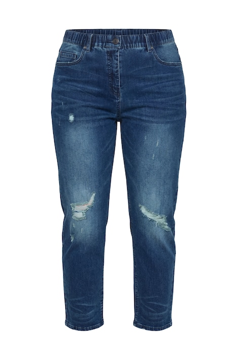 Mom-Jeans, weit, Destroy-Effekte, Stretch, Komfortbund