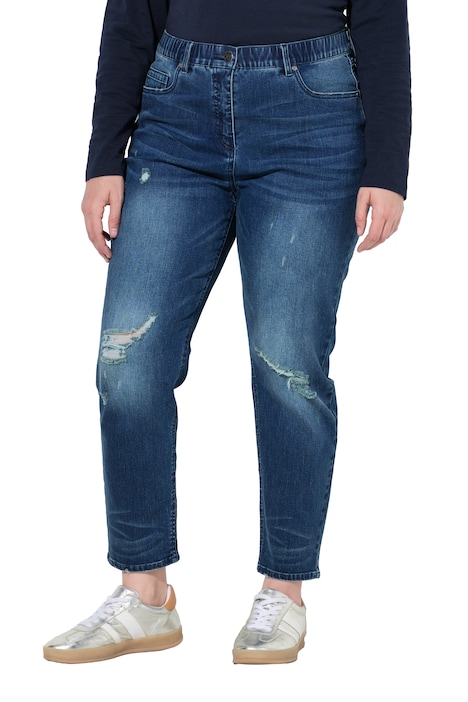 Mom-Jeans, weit, Destroy-Effekte, Stretch, Komfortbund