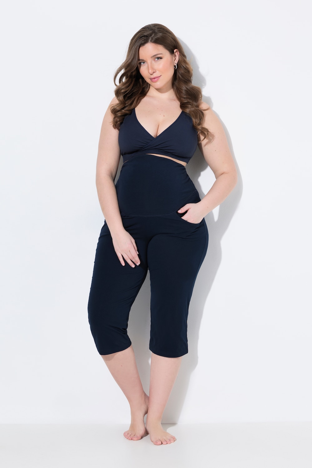 Mama-Caprihose, Umstandshose, Umklappbund