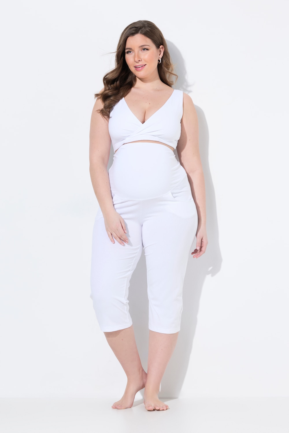 Mama-Caprihose, Umstandshose, Umklappbund