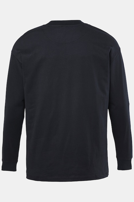T-shirt à manches longues, coupe oversize et col montant - jusqu'au 8 XL