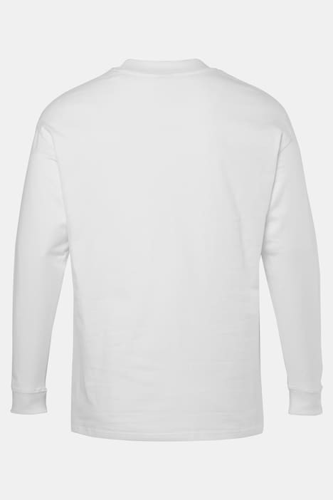 Long sleeve shirt, oversized, opstaande kraag, tot 8XL