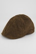 Platte pet, leren look, maat M - L