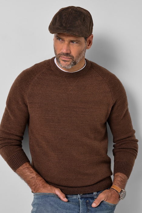 Platte pet, leren look, maat M - L