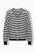 Strickjacke, oversized, Ringel, Langarm