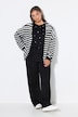 Strickjacke, oversized, Ringel, Langarm