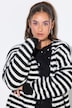 Strickjacke, oversized, Ringel, Langarm