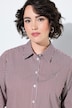 Hemdbluse, Streifen, Motivdruck, Hemdkragen, Langarm