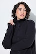 Strickjacke, Rippstrick, Hemdkragen, Langarm