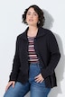 Strickjacke, Rippstrick, Hemdkragen, Langarm