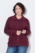 Strickjacke, Rippstrick, Hemdkragen, Langarm