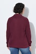 Strickjacke, Rippstrick, Hemdkragen, Langarm