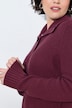 Strickjacke, Rippstrick, Hemdkragen, Langarm