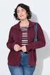 Strickjacke, Rippstrick, Hemdkragen, Langarm
