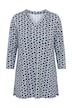 Slinky-Shirt, grafischer Druck, V-Ausschnitt, 3/4-Arm