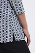 Slinky-Shirt, grafischer Druck, V-Ausschnitt, 3/4-Arm