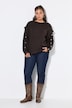 Pullover, Oversize Shape, Langarm mit Heart-Knöpfen