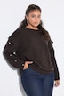 Pullover, Oversize Shape, Langarm mit Heart-Knöpfen