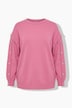Pullover, Oversize Shape, Langarm mit Heart-Knöpfen