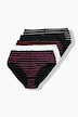 Midislips, 5er-Pack, Ringel/einfarbig