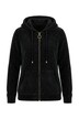Strickjacke, Chenille, Kapuze, Langarm