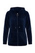 Strickjacke, Chenille, Kapuze, Langarm