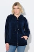 Strickjacke, Chenille, Kapuze, Langarm