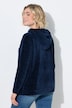 Strickjacke, Chenille, Kapuze, Langarm
