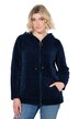 Strickjacke, Chenille, Kapuze, Langarm