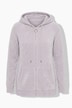 Strickjacke, Chenille, Kapuze, Langarm