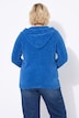 Strickjacke, Chenille, Kapuze, Langarm