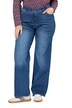 Jeans Mary, Ripsband, weites Bein, Stretch, Komfortbund